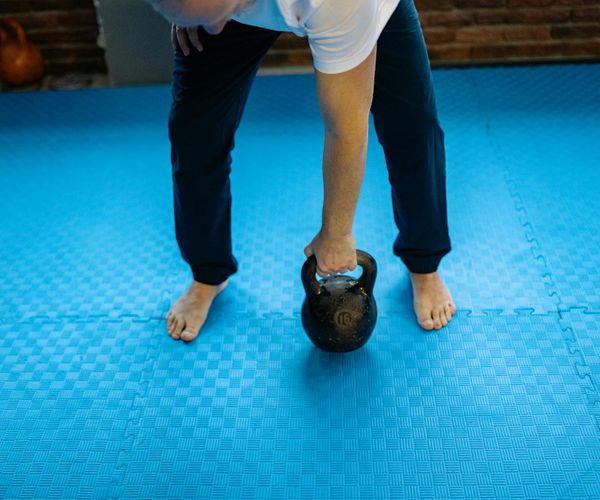 Man demonstrating improved balance and posture